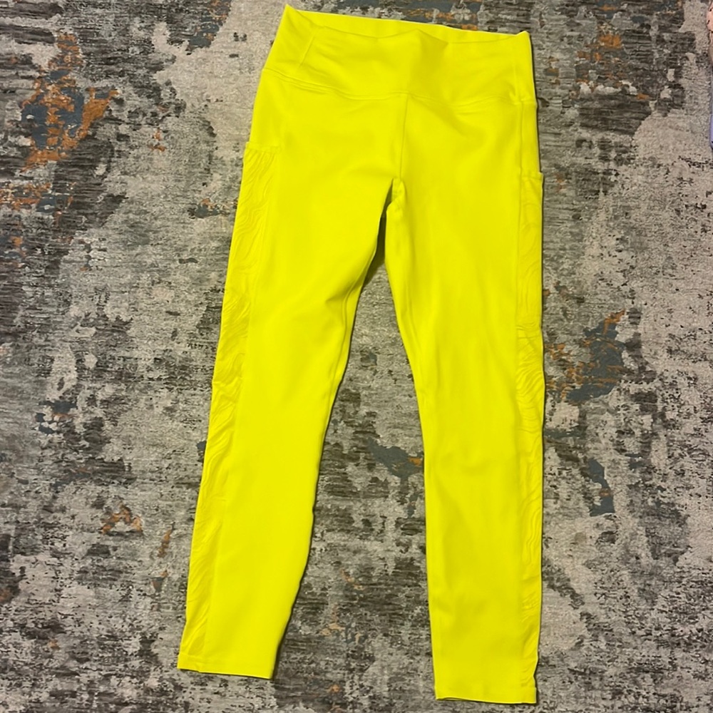 Fabletics neon yellow leggings